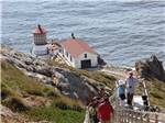 A stairway down to a lighthouse at OLEMA CAMPGROUND - thumbnail