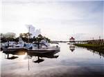 View larger image of Various types of boats docked in harbor at HILTON HEAD HARBOR RV RESORT  MARINA image #1