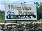 The front entrance sign at HICKORY RIDGE CAMPGROUND - thumbnail