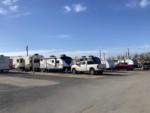 Parked trailers at site Tye RV Park - thumbnail