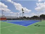 View larger image of The blue pickleball courts at TEXAS TRAILS RV RESORT image #11