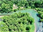 View larger image of Overhead view of winding river at OLD BARN RESORT image #11