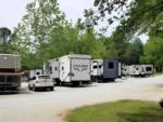 Parked RV's at site Ozark RV Park - thumbnail
