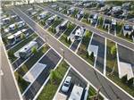 Aerial view of paved sites with patios at ST AUGUSTINE RV RESORT - thumbnail