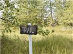 A sign identifying a trail at AIRPORT INN MOTEL AND RV PARK - thumbnail