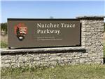 View larger image of A sign leading into the Natchez Trace Parkway nearby at NATCHEZ TRACE RV PARK image #2