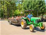 A group of people on a hayride - thumbnail