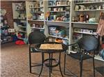 Inside the store with table and seating at Lifestyle RV Resort - thumbnail