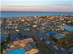 Aerial view of the swimming pool, rec area and sites at CAMP HATTERAS RV RESORT & CAMPGROUND - thumbnail