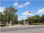 View larger image of The front entrance gate and sign at FORT CLARK SPRINGS RV PARK image #1
