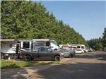 Truck and trailer in sites at SUN OUTDOORS PORTLAND SOUTH - thumbnail