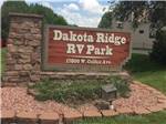 Sign showing Dakota Ridge RV Park at DAKOTA RIDGE RV RESORT - thumbnail