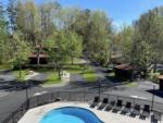 Aerial view of swimming pool and cabins at FOOTHILLS RV PARK & CABINS - thumbnail