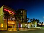View larger image of Exterior night time view of casino at HOLLYWOOD CASINO RV PARK- GULF COAST image #1