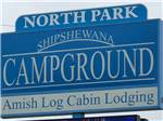 Campground sign at Shipshewana Campground North Park & Amish Log Cabin Lodging - thumbnail