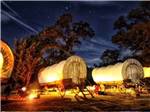 View larger image of Cabins that look like covered wagons at YOSEMITE PINES RV RESORT image #1