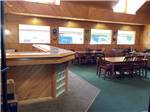 View larger image of Inside seating in the restaurant at COEUR DALENE RV RESORT image #11