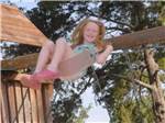 View larger image of A child swinging on a swing at AMERICAS BEST CAMPGROUND image #9