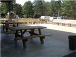 View larger image of Patio area at diner with picnic tables at WAYNESBORO NORTH 340 CAMPGROUND image #9