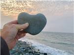 Heart-shaped rock against horizon at ELWHA DAM RV PARK - thumbnail