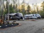 Parked trailers at site Spacious Skies Balsam Woods - thumbnail