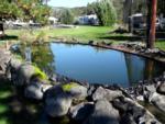 Landscape with small pond and RVs in background at ON THE RIVER GOLF & RV RESORT - thumbnail
