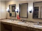 View larger image of The sinks in the bathroom at HOLLYWOOD CASINO HOTEL  RV PARK image #10
