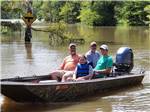 Family in a fishing boat on the water at CAJUN COAST VISITORS & CONVENTION BUREAU - thumbnail