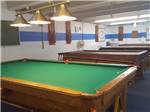 View larger image of A line of pool tables at BLUE PARROT RV RESORT image #3