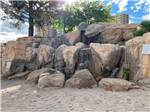 Decorative rock wall at Oasis Las Vegas RV Resort - thumbnail