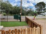 The fenced in dog area at STAMPEDE RV PARK - thumbnail