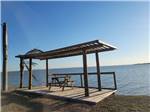 View larger image of A gazebo overlooking the water at SEA BREEZE RV COMMUNITY RESORT image #2