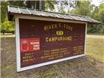 The front entrance sign at RIVERS EDGE RV CAMPGROUND - thumbnail