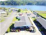 Aerial view of main building and general store at OSPREY POINT RV RESORT - thumbnail