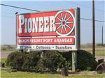 The large entrance sign at PIONEER BEACH RESORT - thumbnail