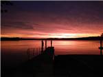 A view of the lake at sunset at Ebenezer Park - thumbnail