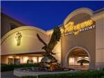 View larger image of The front entrance with an eagle fountain at PARAGON CASINO RV RESORT image #1