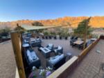 Outside seating area at Moab RV & Glamping Resort - thumbnail