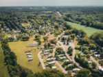 Aerial View of campground at Junius Ponds Cabins & Campground - thumbnail