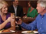 Couple enjoying some fine dining at RV PARK AT HOLLYWOOD CASINO JOLIET - thumbnail
