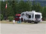 Fifth-wheel in site with Canadian flag at IRVIN'S PARK & CAMPGROUND - thumbnail