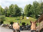 Two horses overlooking the golf course at SUGAR RIDGE RV VILLAGE & CAMPGROUND - thumbnail