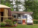 A trailer and a tent at SUGAR RIDGE RV VILLAGE & CAMPGROUND - thumbnail