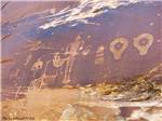 Petroglyphs at Wolfman Panel nearby at COTTONWOOD RV PARK - thumbnail