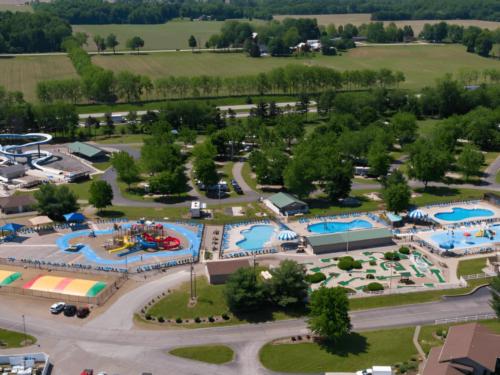 Aerial view of the resort