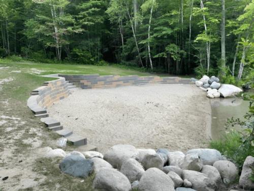 Entrance to lake at site Bass Lake
