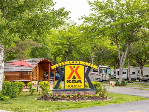 The front entrance sign at SALT LAKE CITY KOA