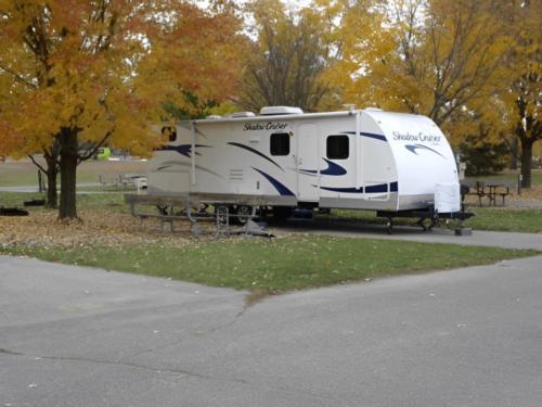 RV parked at Camp Dearborn