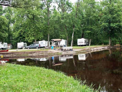 Waterfront RV Site at Tawas River RV Park