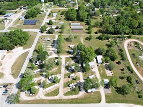 Aerial view of the RV sites